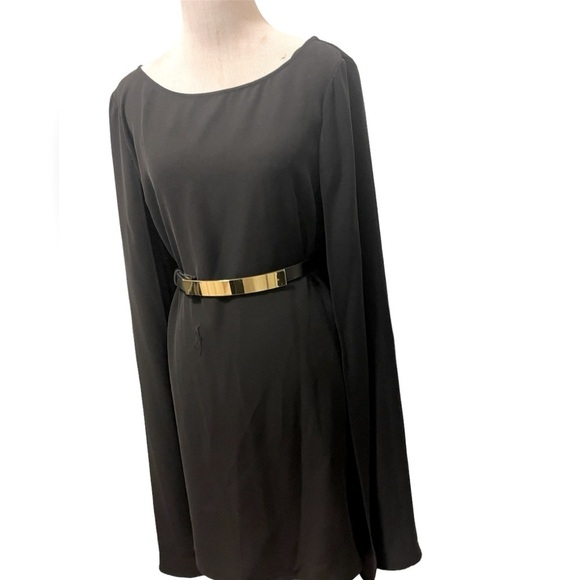 Eliza beautiful mini dress with gorgeous gold belt and attached shawls - Picture 2 of 15